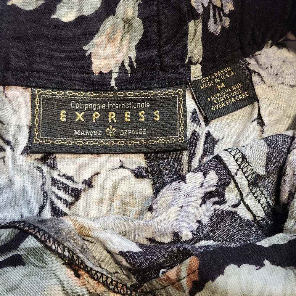 Vintage Express Floral A-Line Skirt - Picture 6 of 8